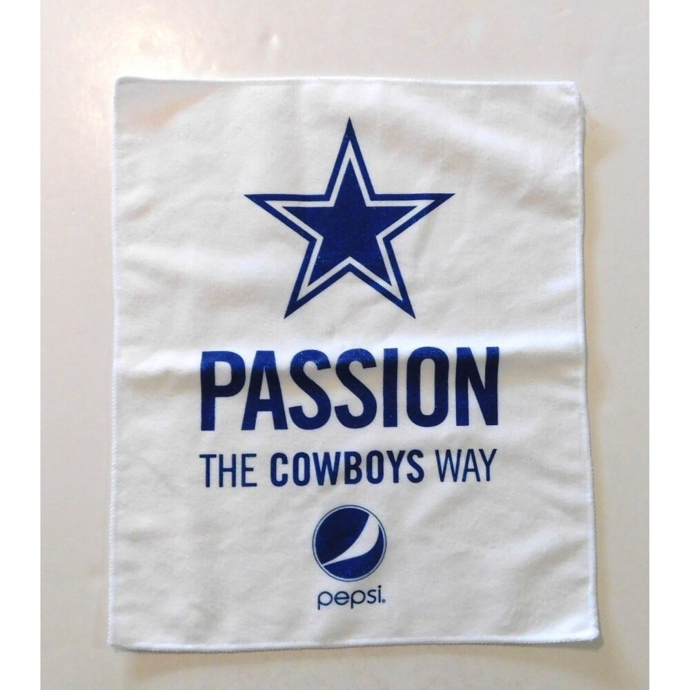 Dallas Cowboys Pepsi Game Day Rally Towel White Passion Cowboys Way 17.5 X 14.5